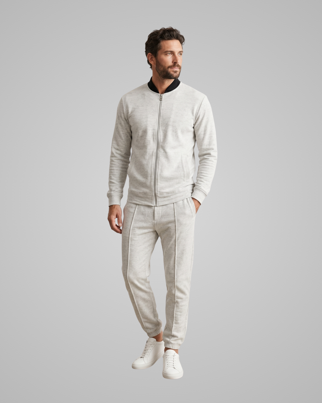 Men's Casual Zip-Up Tracksuit Set