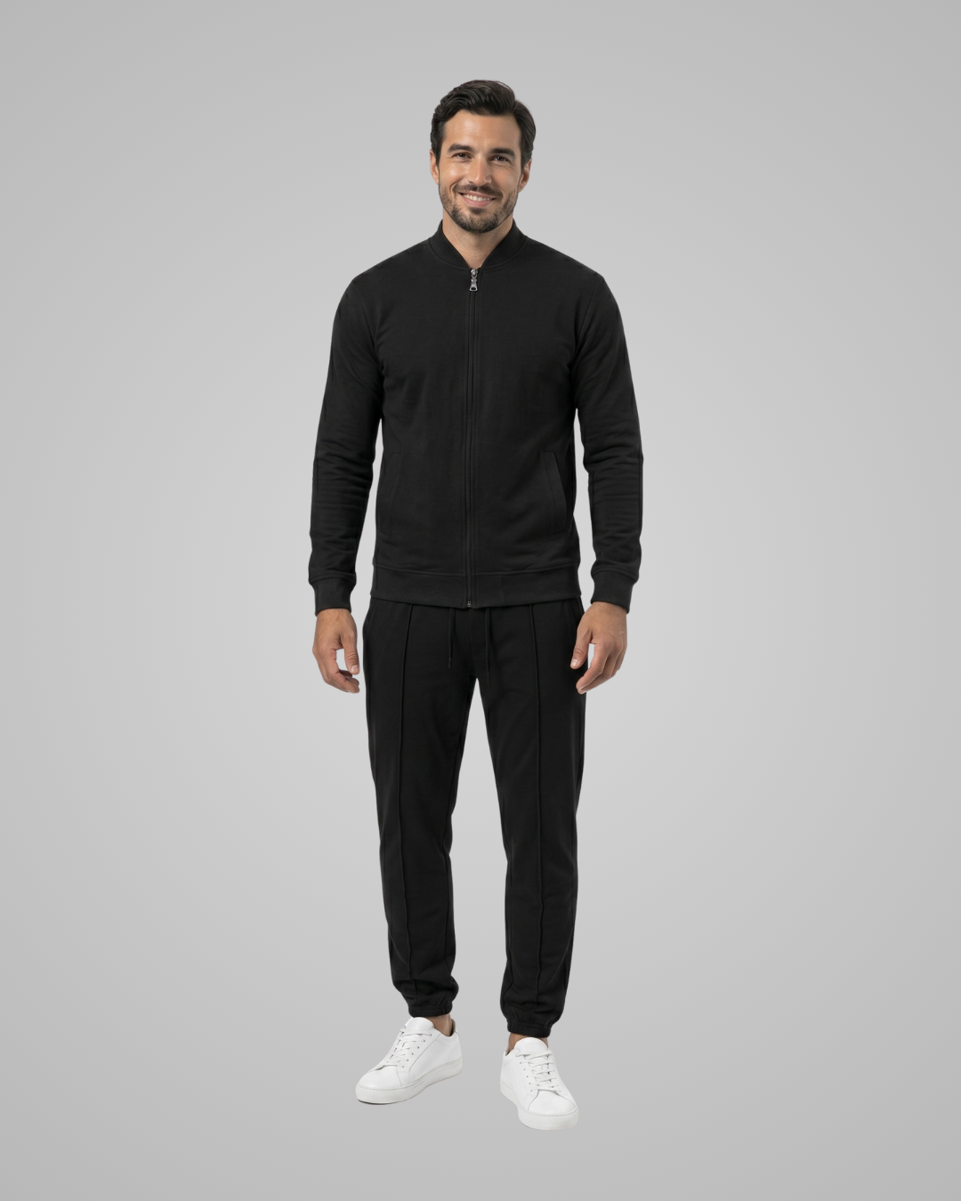 Men's Casual Zip-Up Tracksuit Set