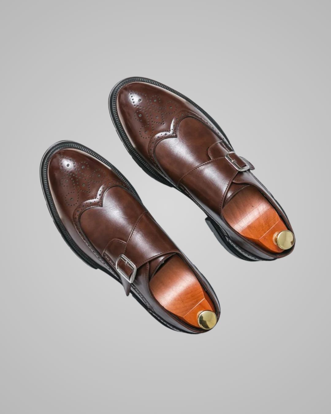 Men's Wingtip Dress Loafers in Brown