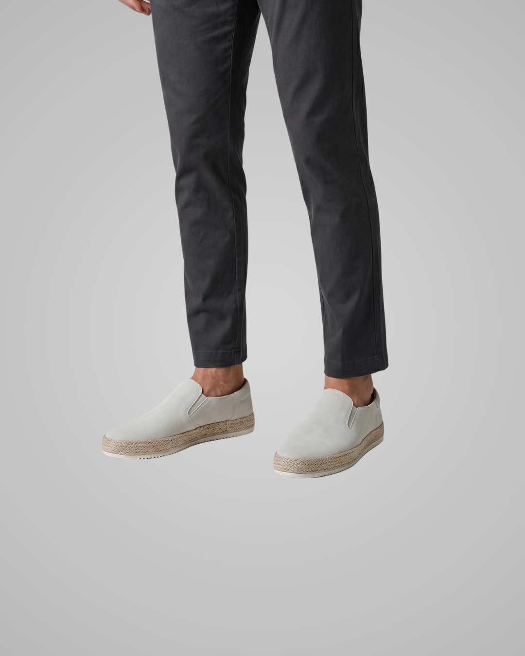 Men's Espadrille Slip-On Loafers in Beige