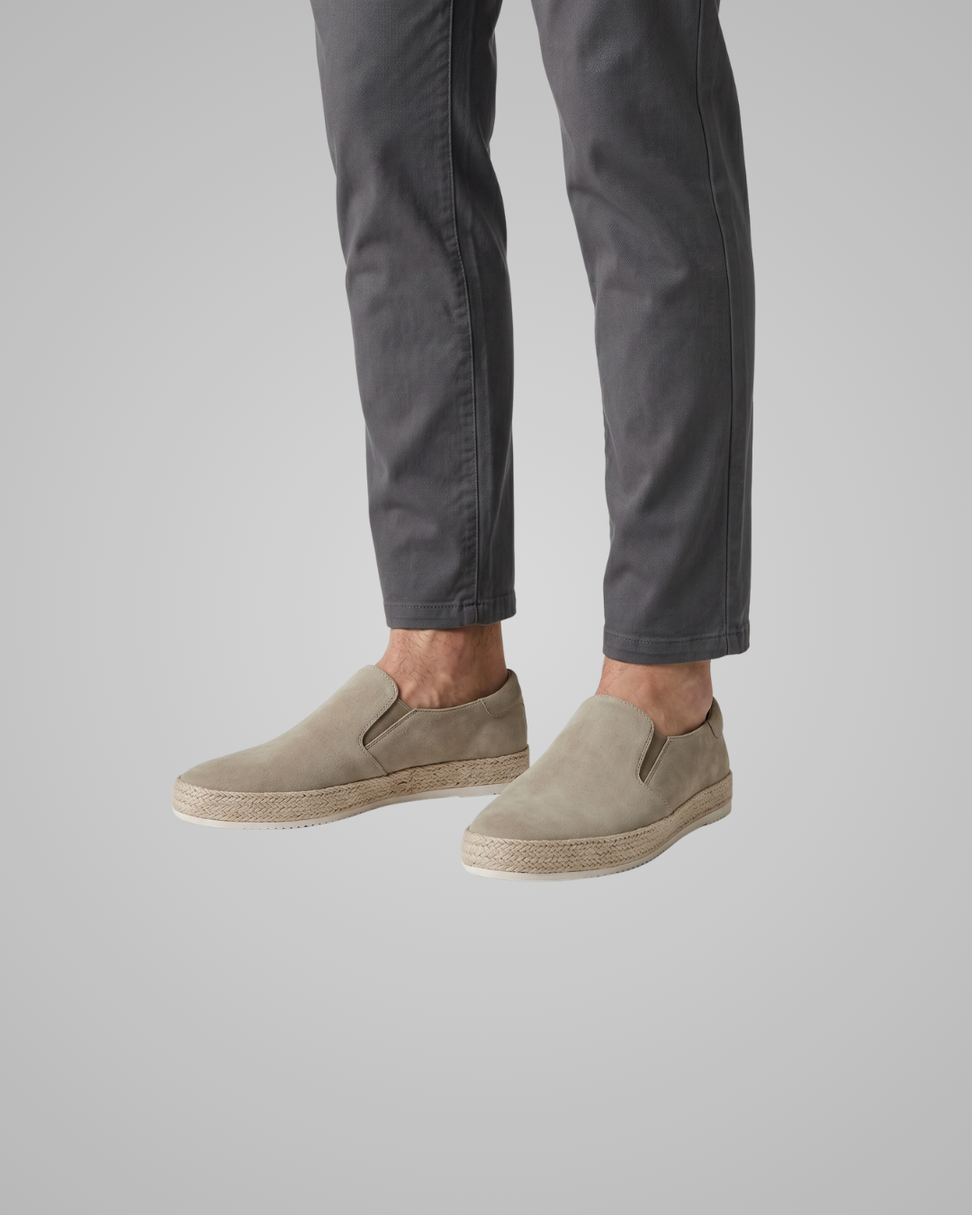 Men's Espadrille Slip-On Loafers in Apricot