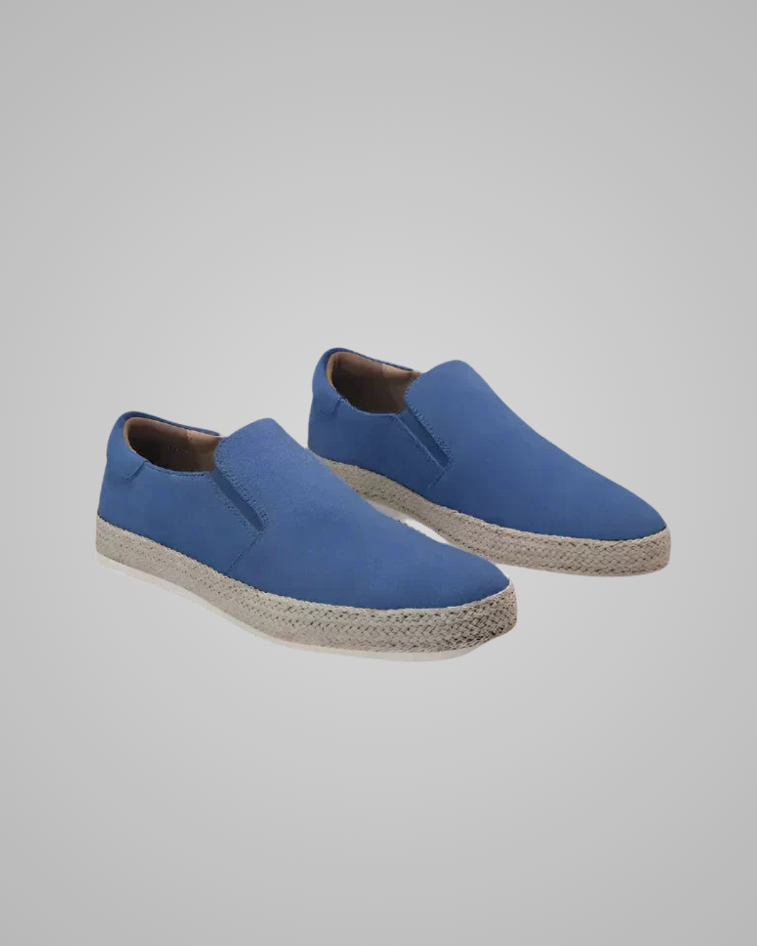 Men's Espadrille Slip-On Loafers in Sapphire Blue
