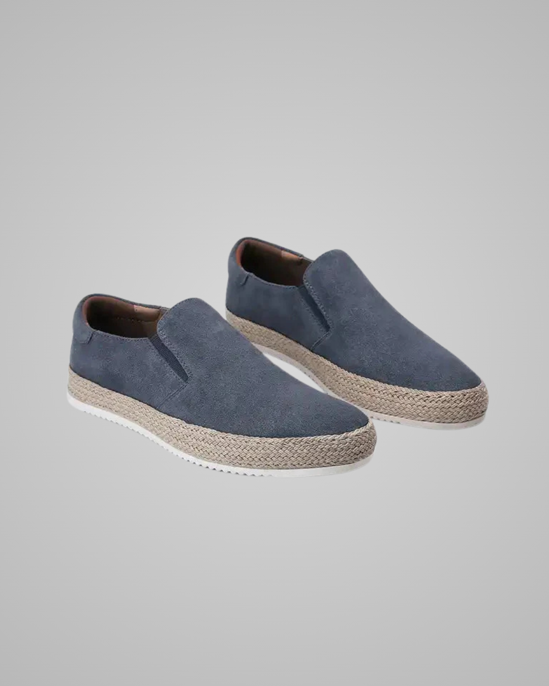 Men's Espadrille Slip-On Loafers in Dark Gray