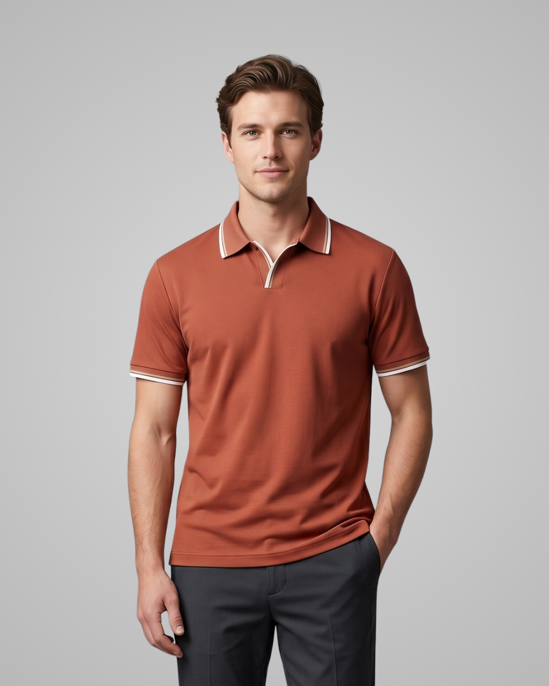 Men's Work Polo Shirt in Maple Leaf Red