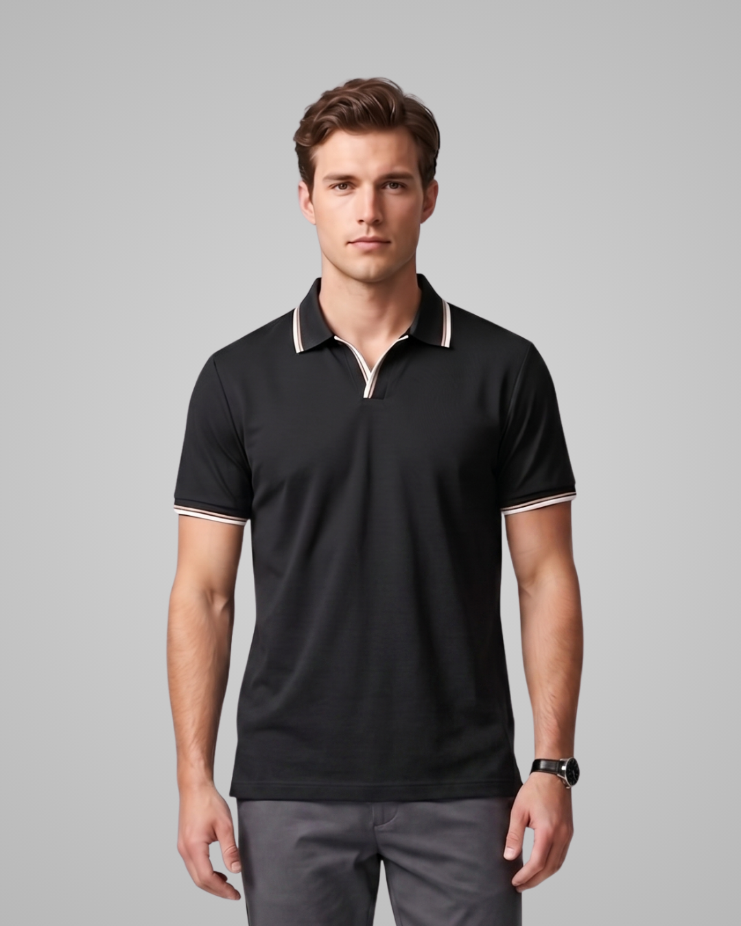 Men's Work Polo Shirt in Black