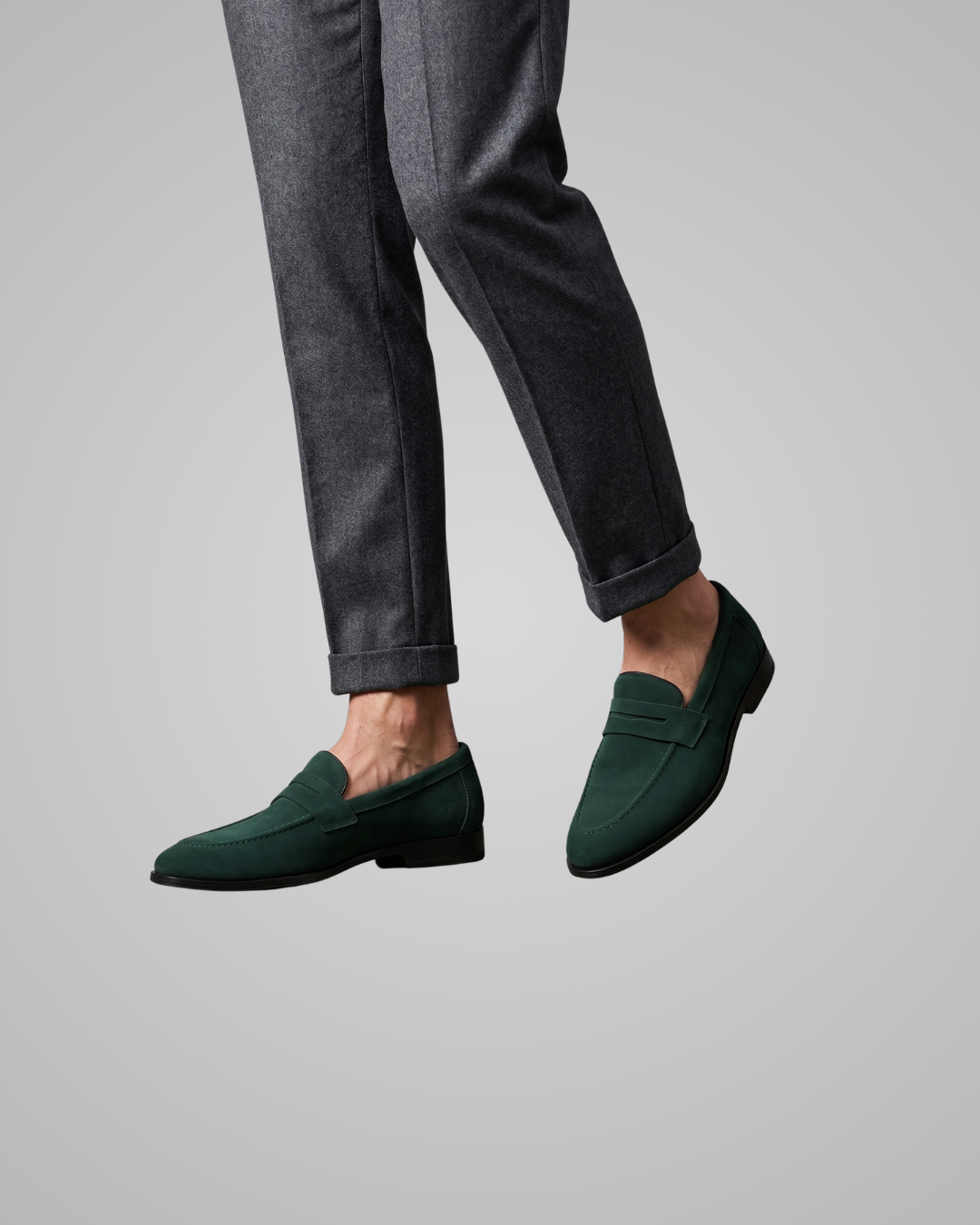 Men's Dress Penny Loafers in Green