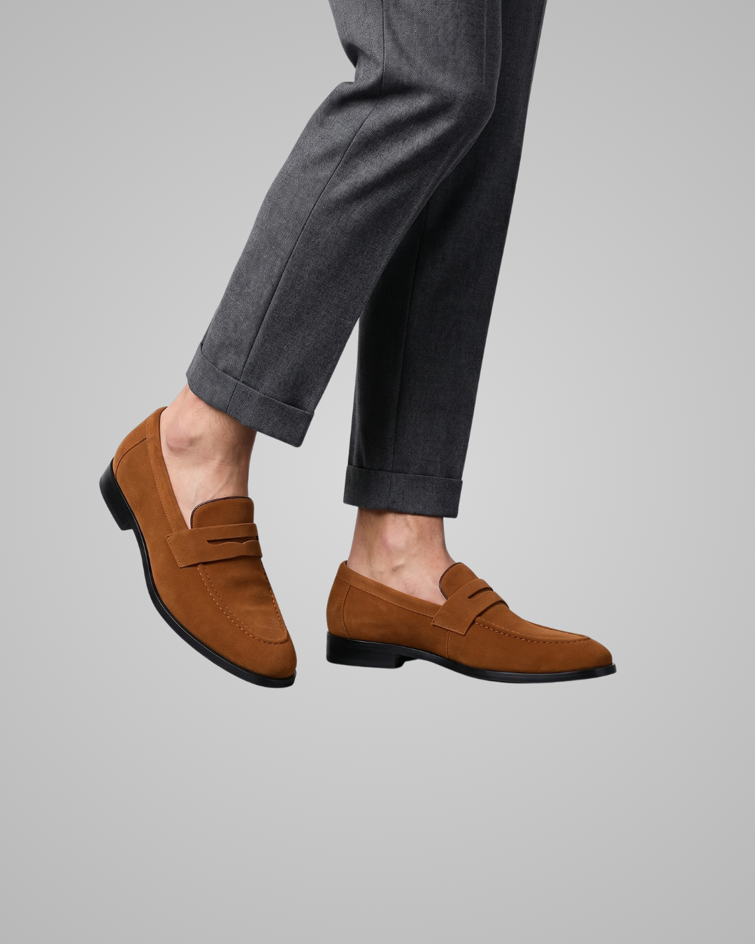 Men's Dress Penny Loafers in Dark Brown