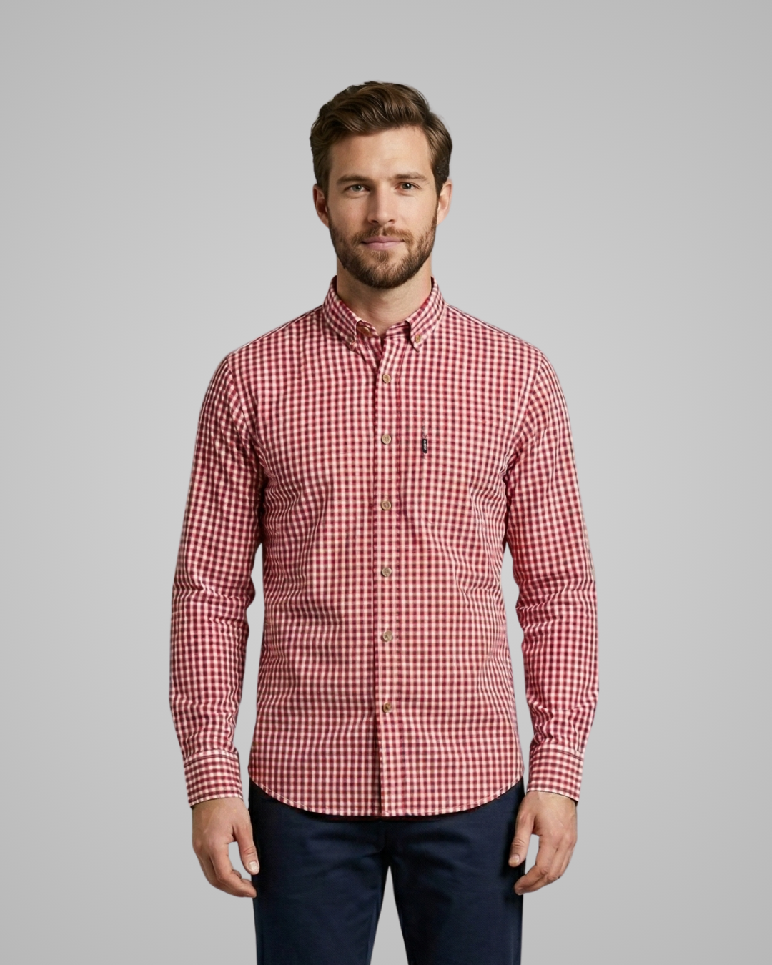 Men's Checkered Button-Up Shirt