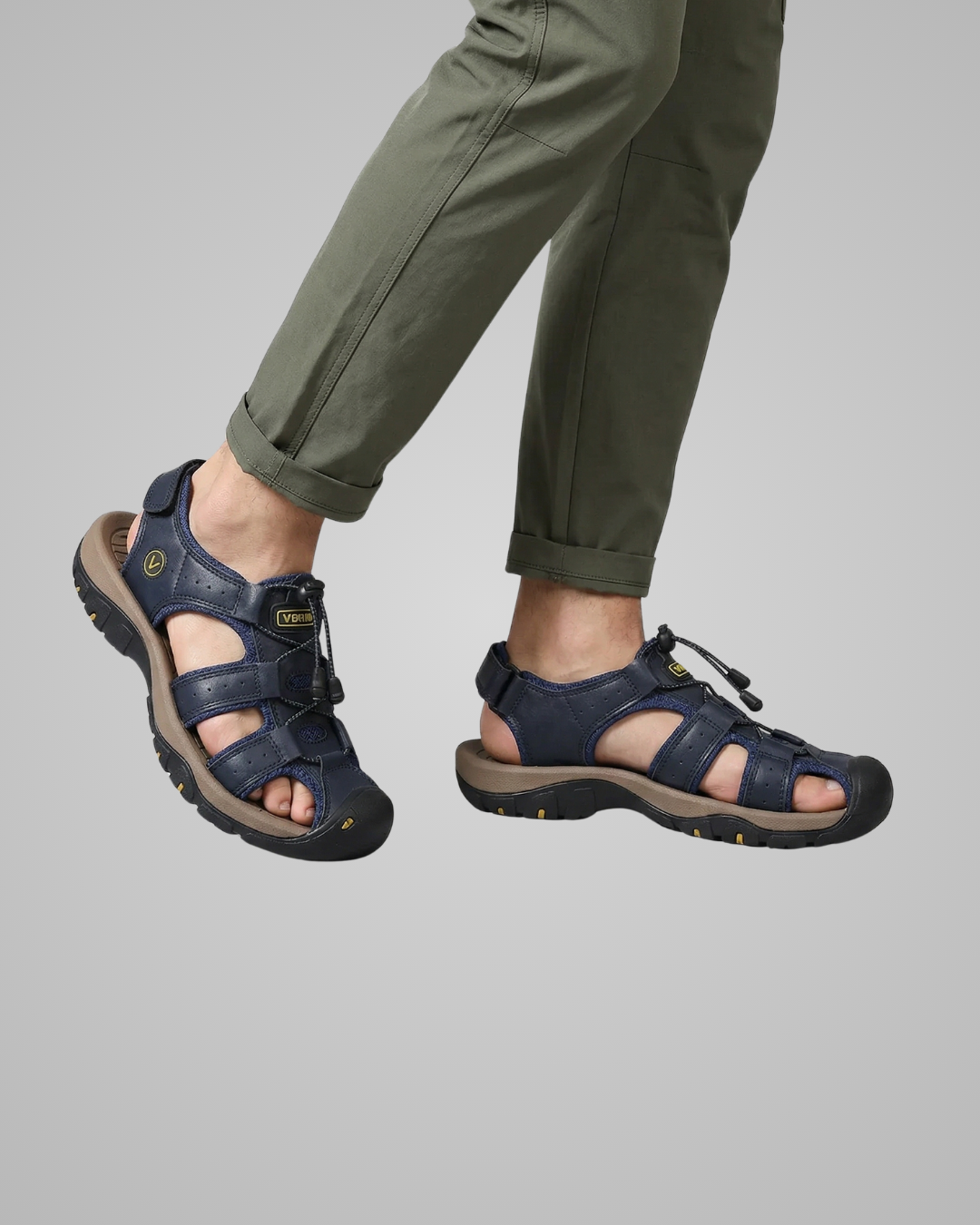 Men's Closed Toe Hiking Sandals in Blue