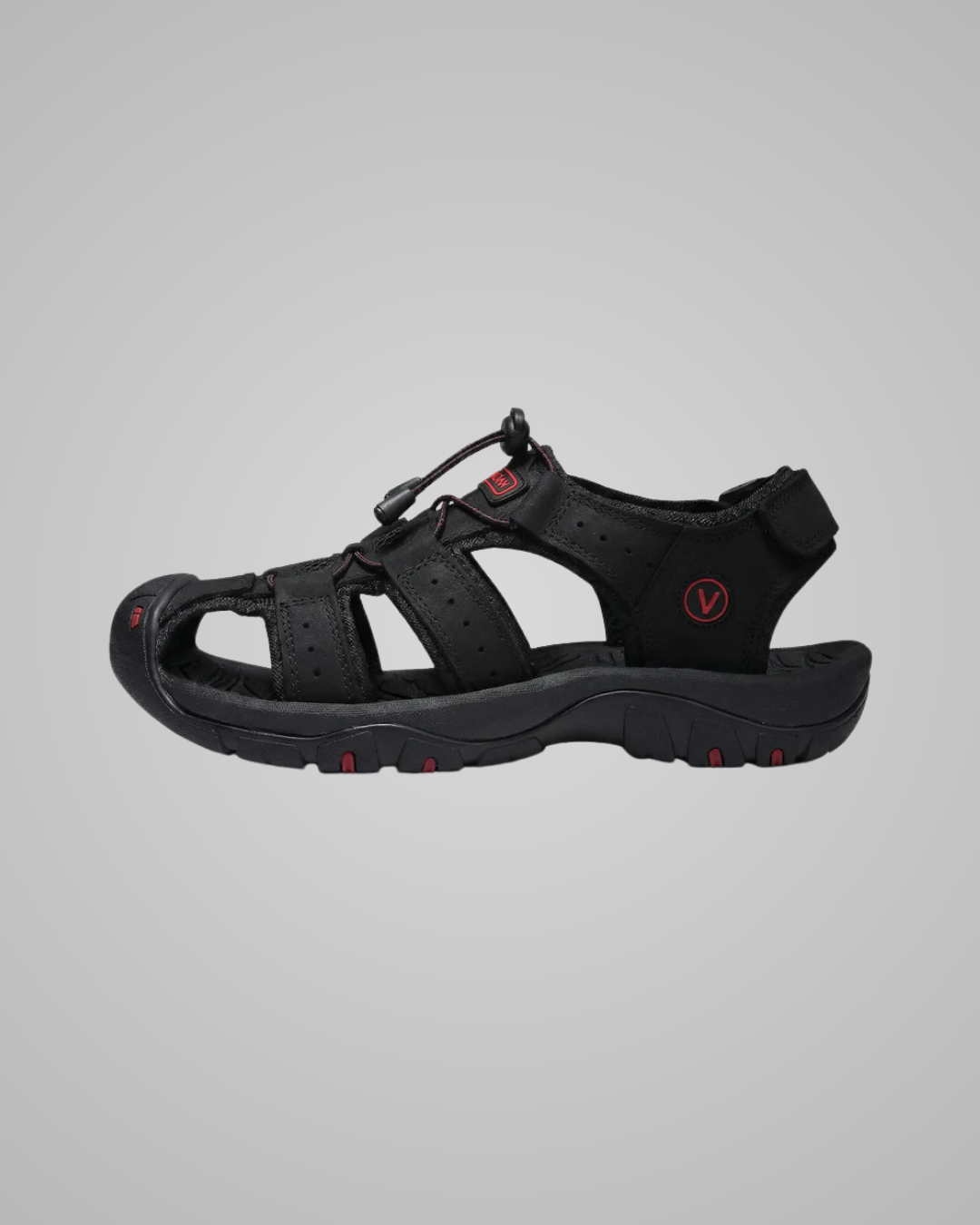 Men's Closed Toe Hiking Sandals in Black