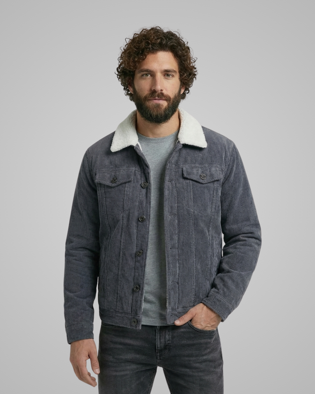 Men’s Corduroy Padded Spring Jacket