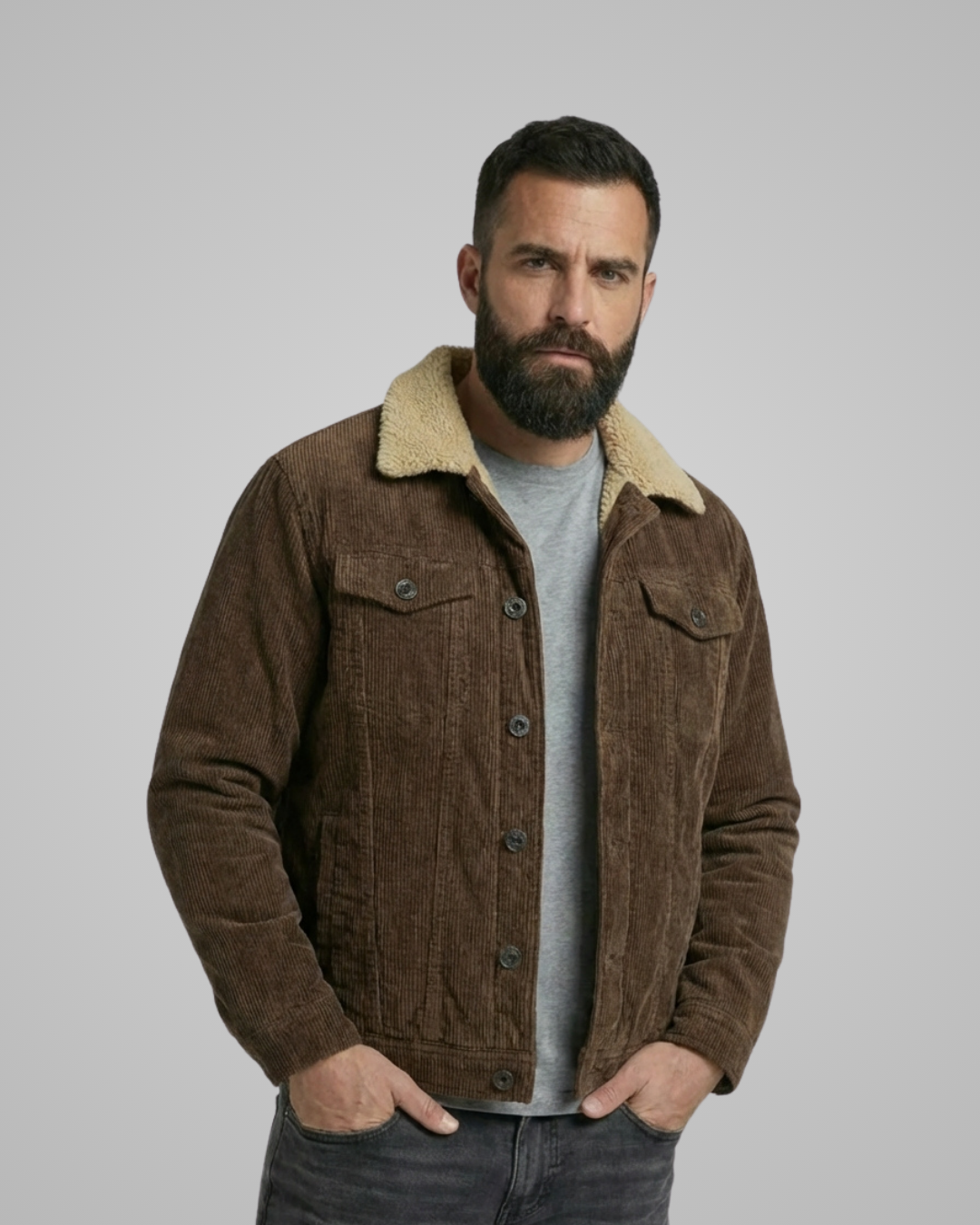 Men’s Corduroy Padded Spring Jacket