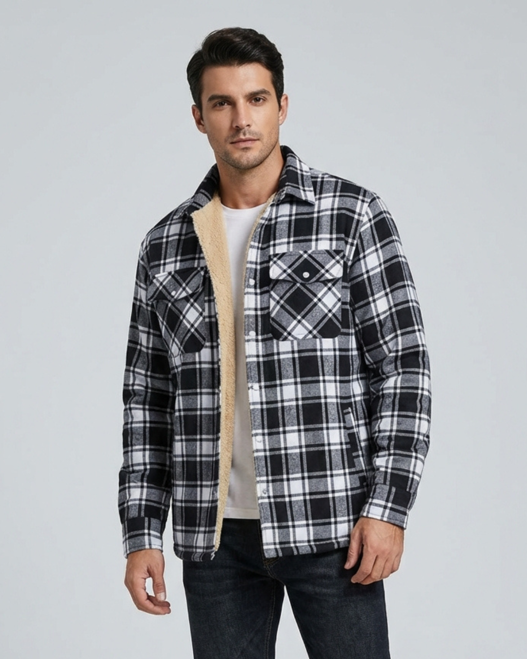 Men_sFlannelShirtJacketwithCozySherpaLiningStylishLayerforWarmth_2