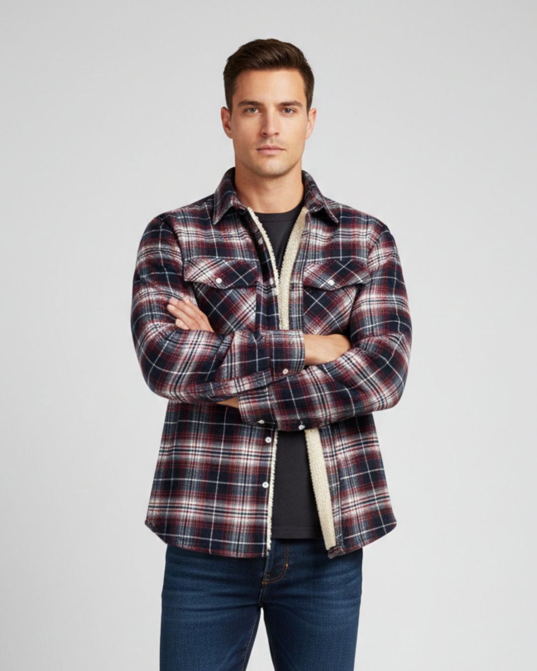 Men_sFlannelShirtJacketwithCozySherpaLiningStylishLayerforWarmth_6