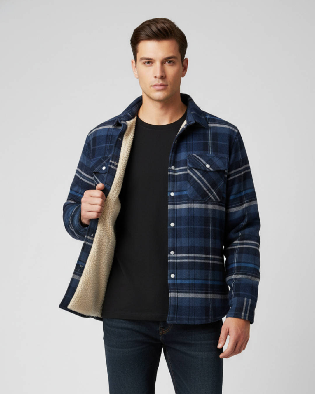 Men_sFlannelShirtJacketwithCozySherpaLiningStylishLayerforWarmth_7