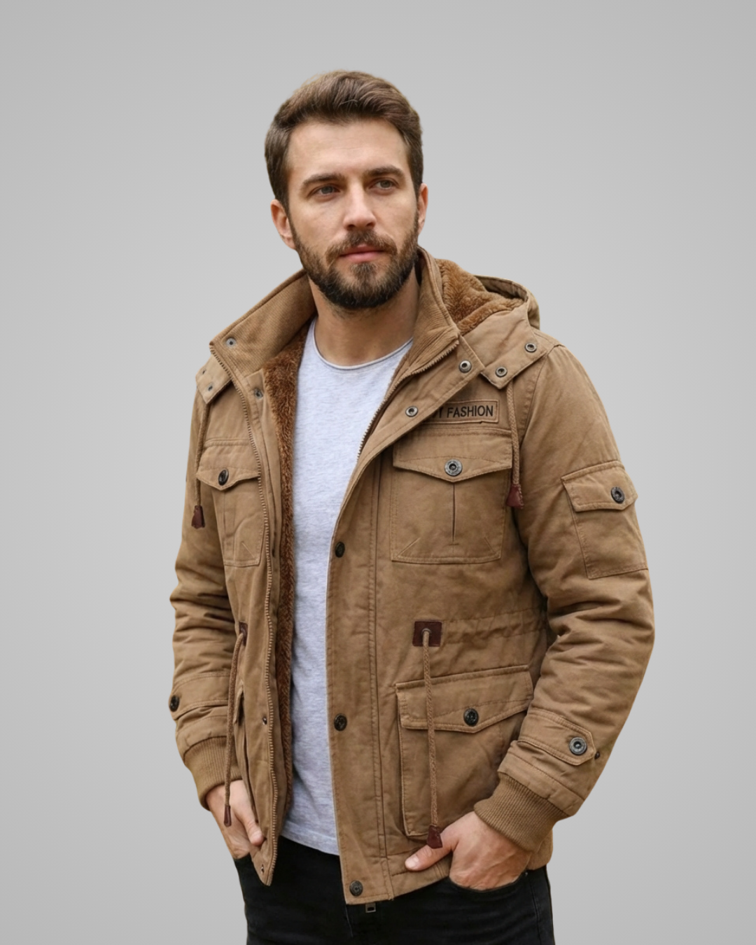 Men’s Fleece-Lined Winter Military Jacket
