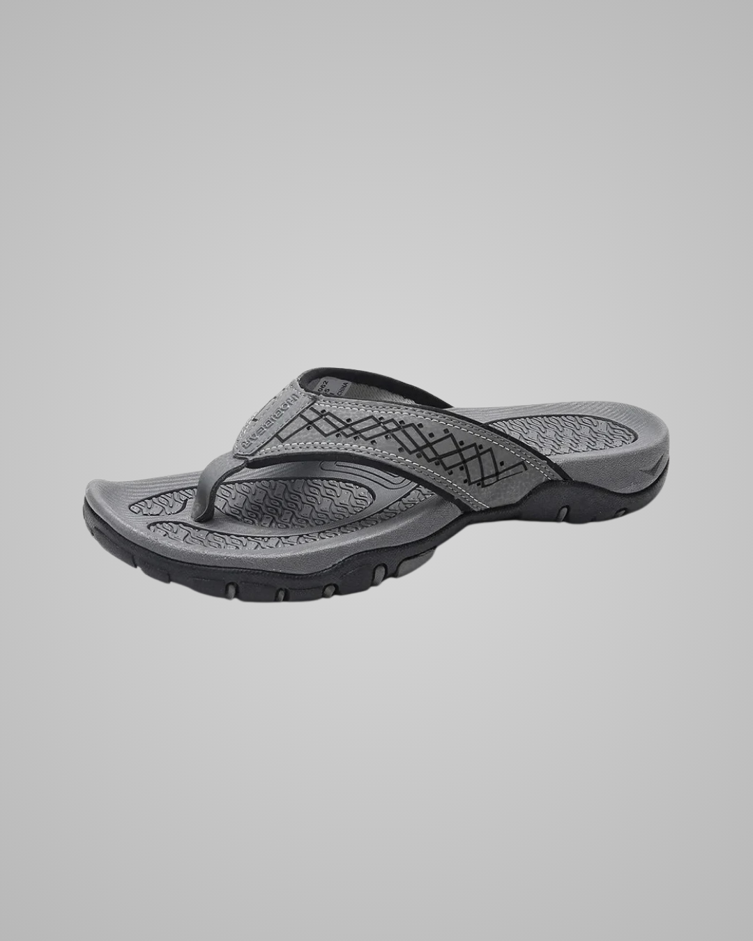 Grey sandal on a grey background