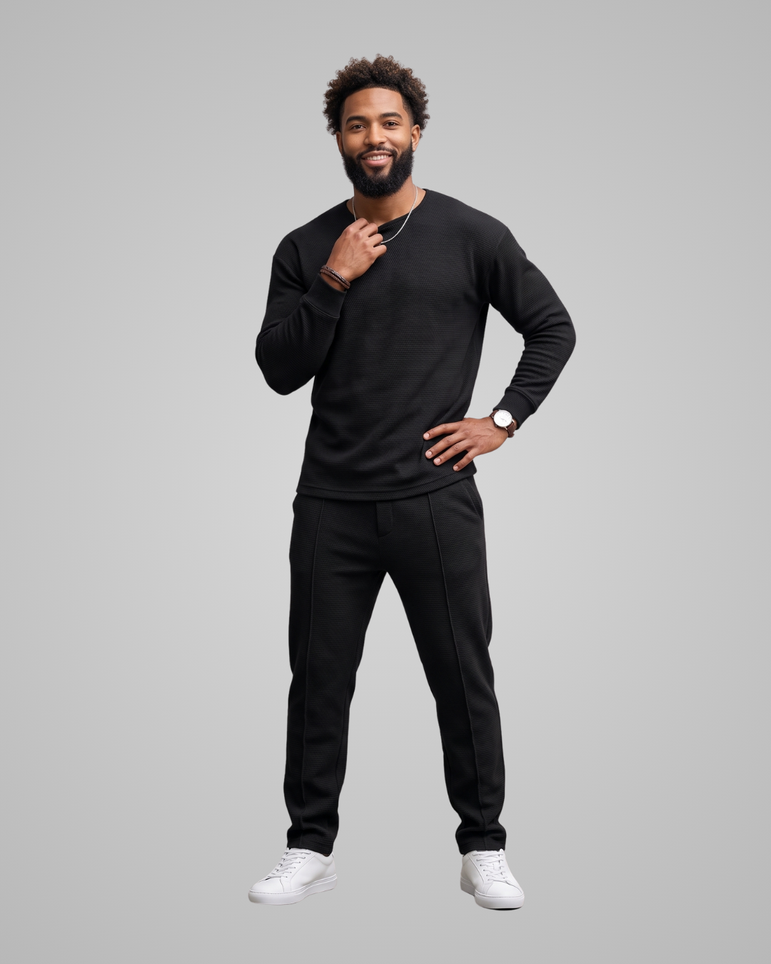 Men's Knit Lounge Tracksuit Set