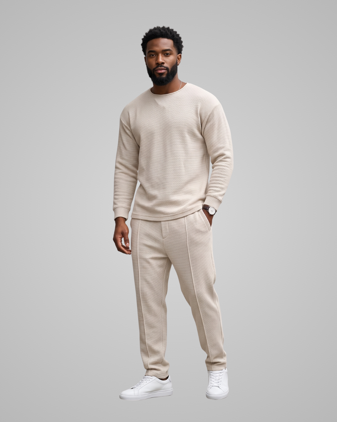 Men's Knit Lounge Tracksuit Set
