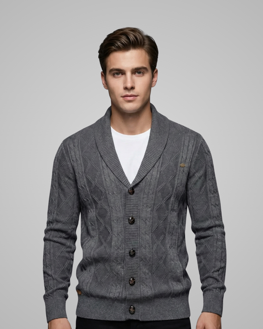 Men's Shawl Collar Knit Cardigan