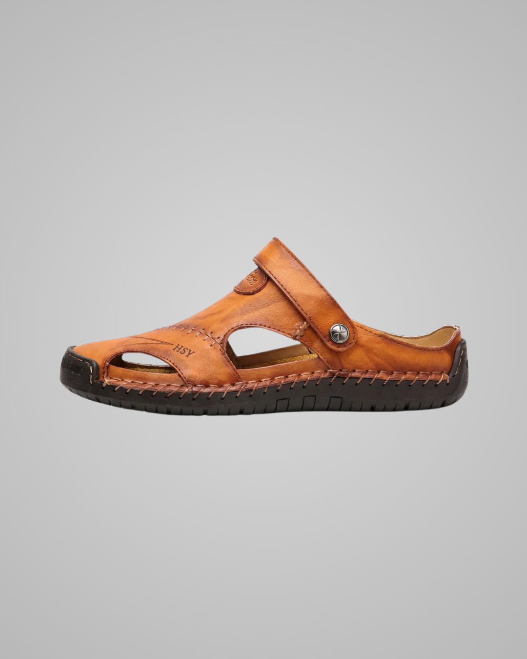 Men's Slip-On Summer Sandals in Yellow Brown