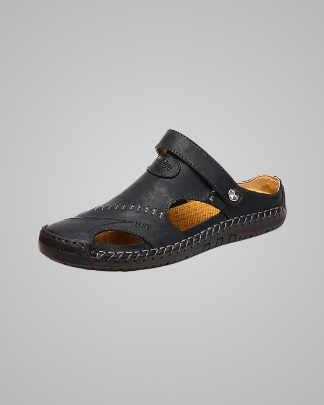 Men's Slip-On Summer Sandals in Black