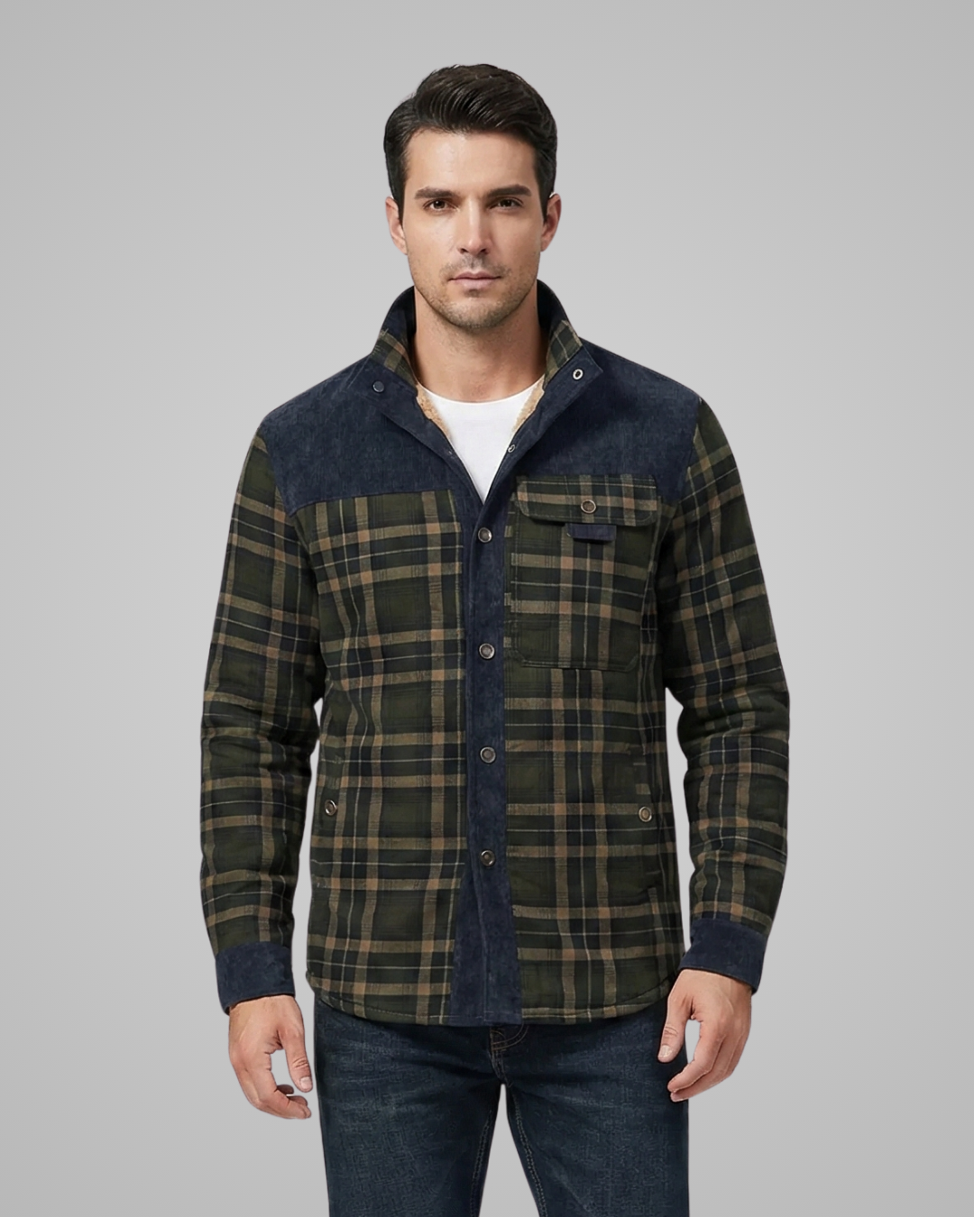 Men's Spring Flannel Jacket Faux Fur – Northline Apparel