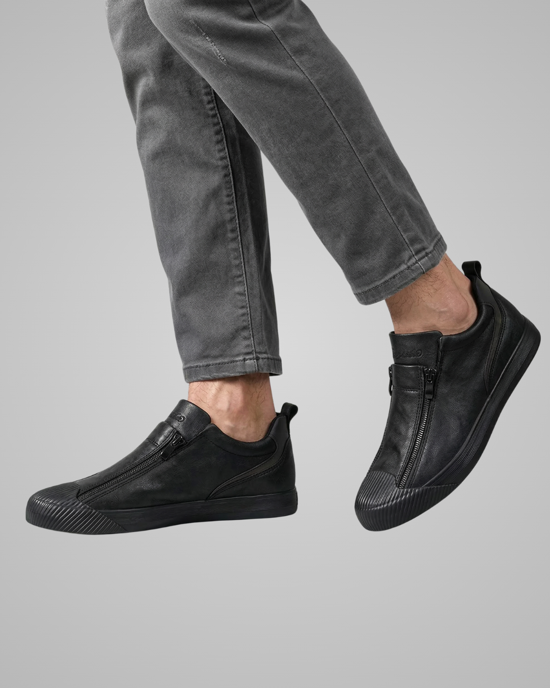 Men's Zip-Up Casual Sneakers