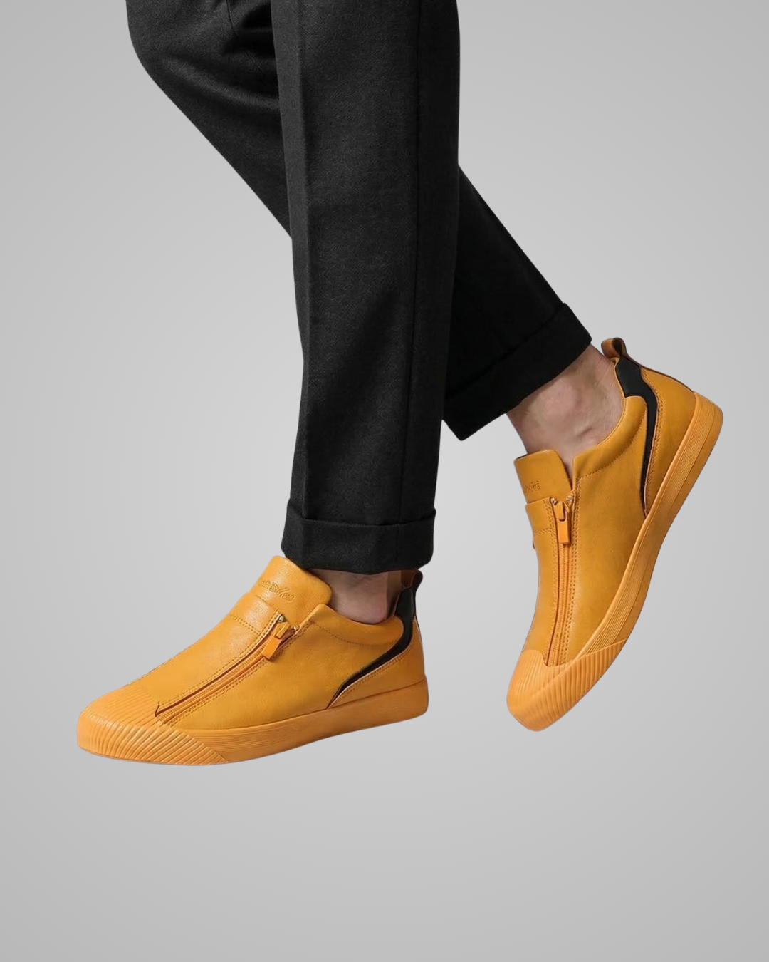 Men's Zip-Up Casual Sneakers