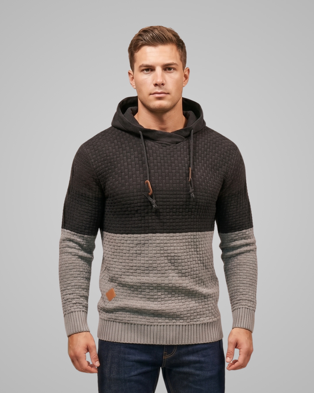 Men's Triple Tone Knit Hoodie