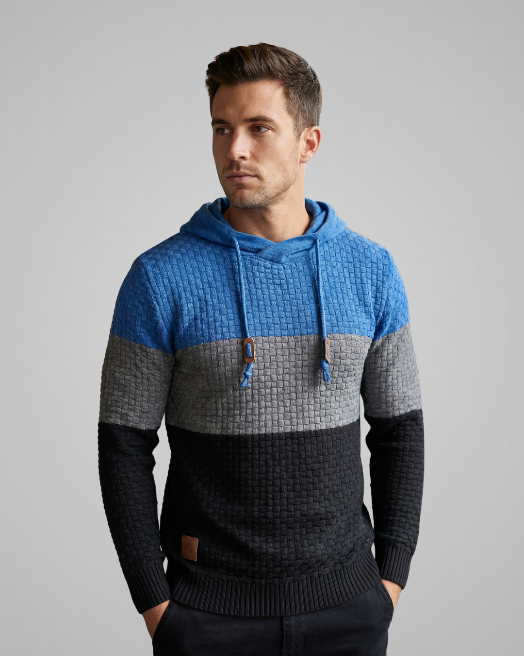 Men's Triple Tone Knit Hoodie