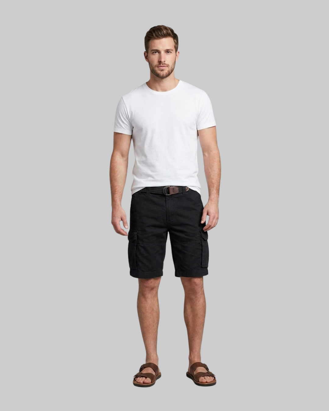 Men's Belted Cargo Shorts