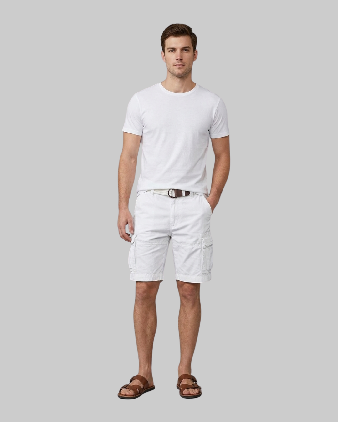 Men's Belted Cargo Shorts