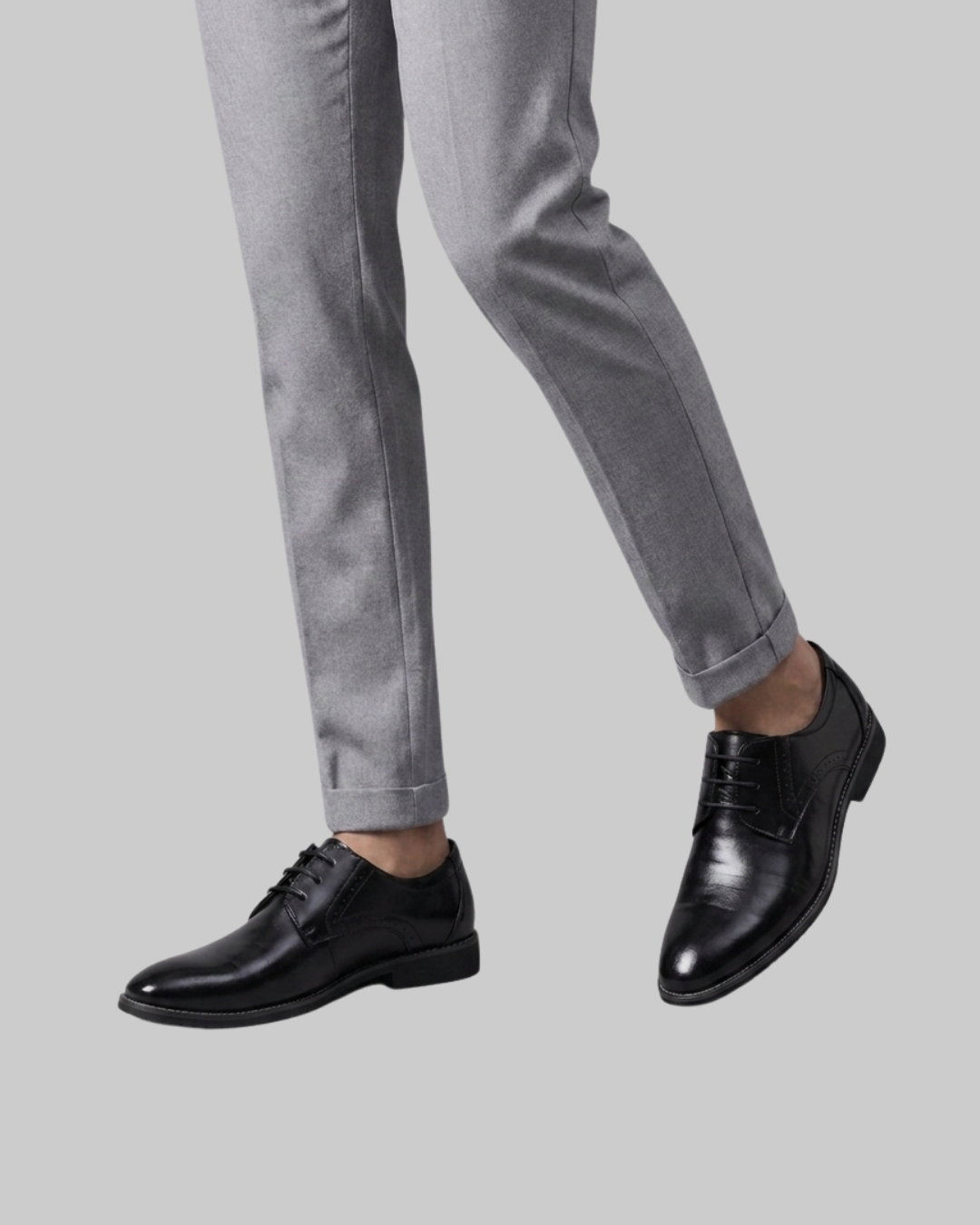 Wored Men's Business Derby Dress Shoes in black.