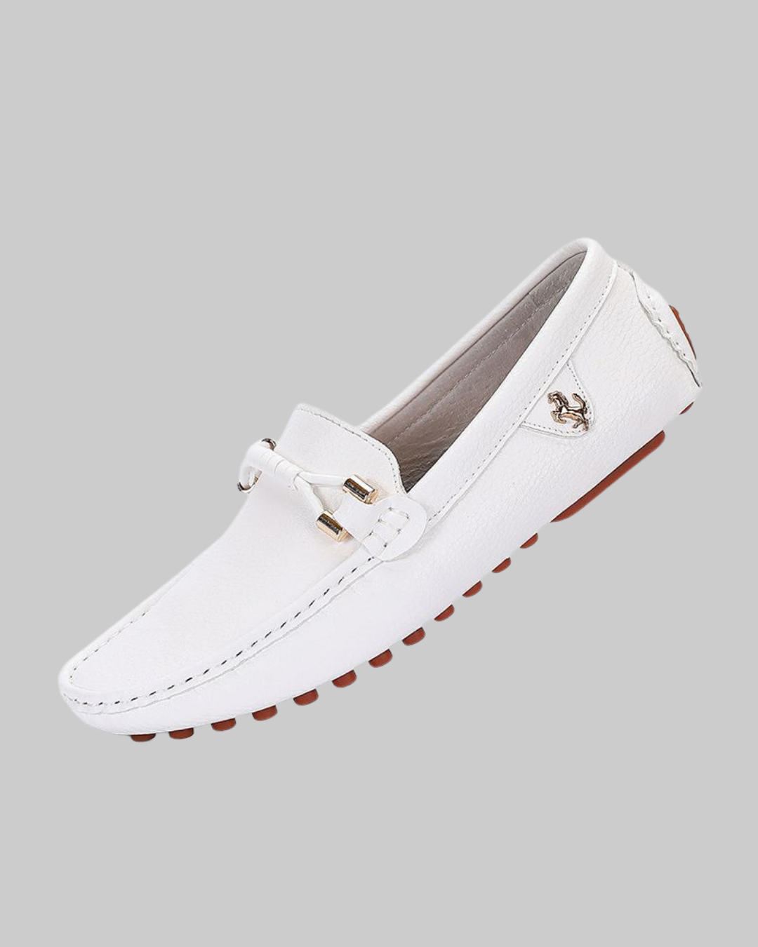 Men's Classic Driving Moccasin Loafers White