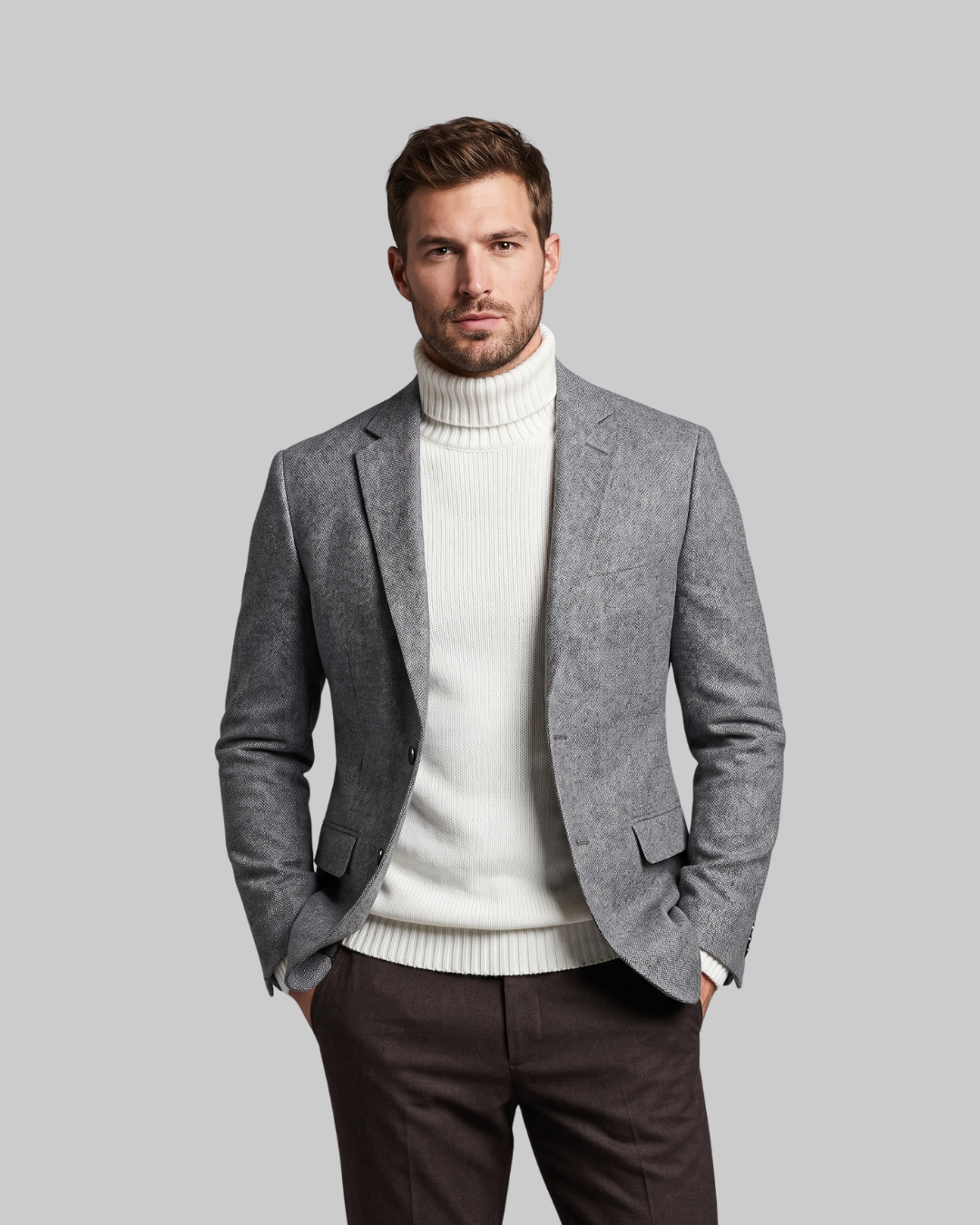 Men's Clean Cut Blazer in grey.