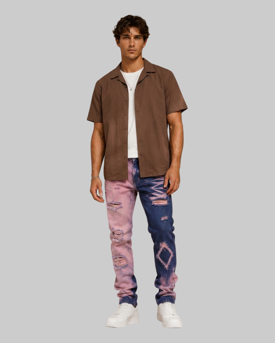 Men's Contrast Wash Jeans