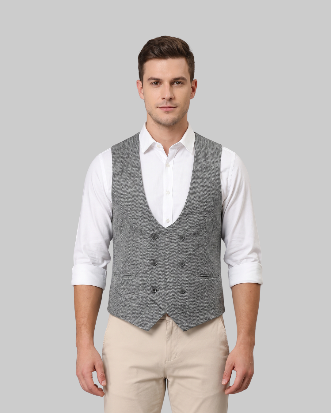 Men's Double-Breasted Suit Vest