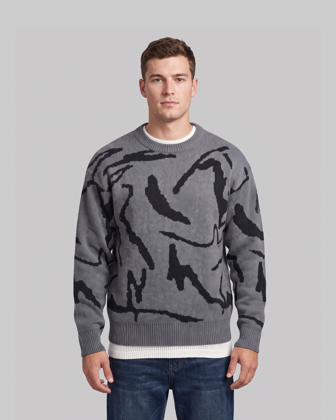 Men's Knitted Crewneck Sweater