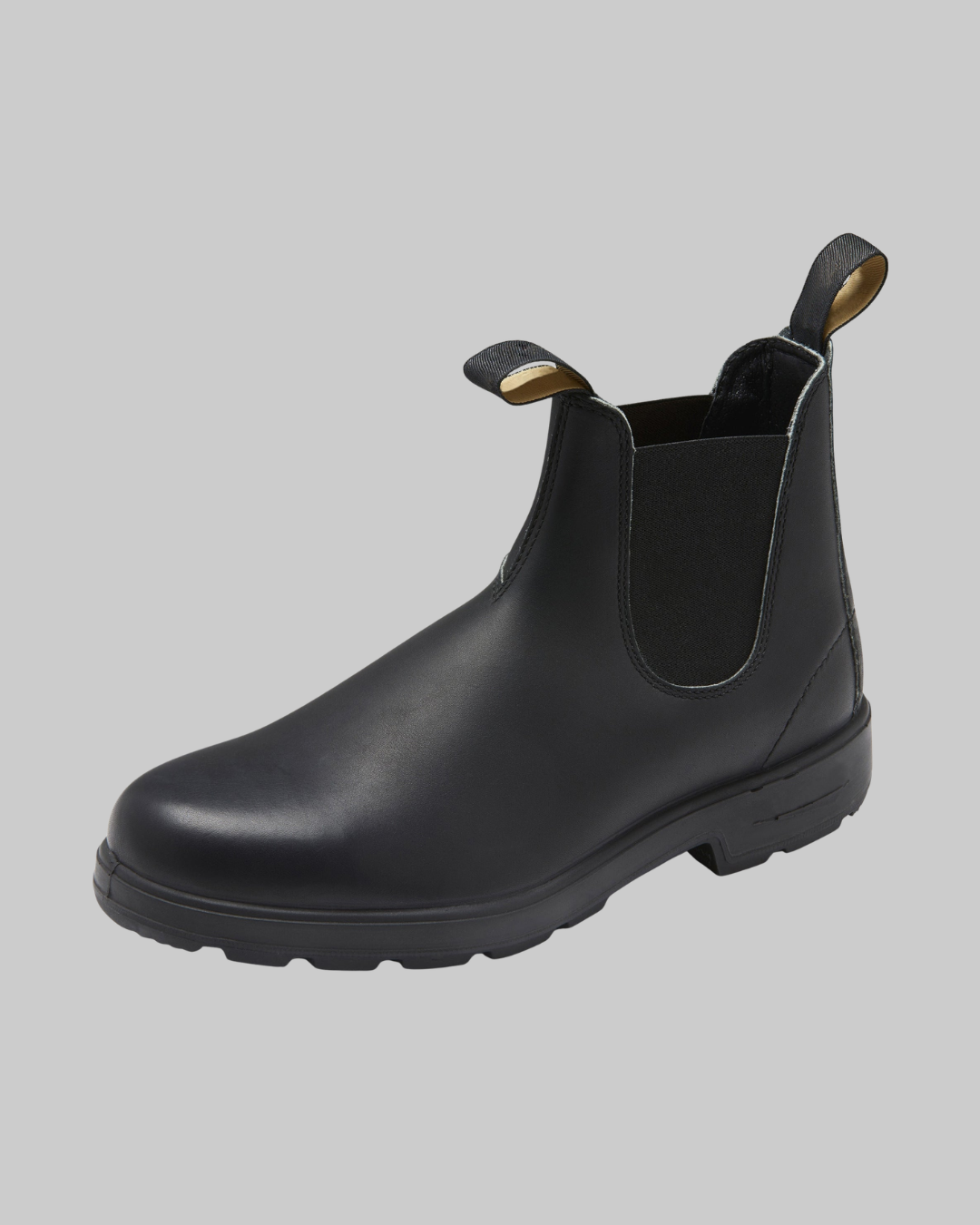 Men's Lug Sole Chelsea Boots in black.