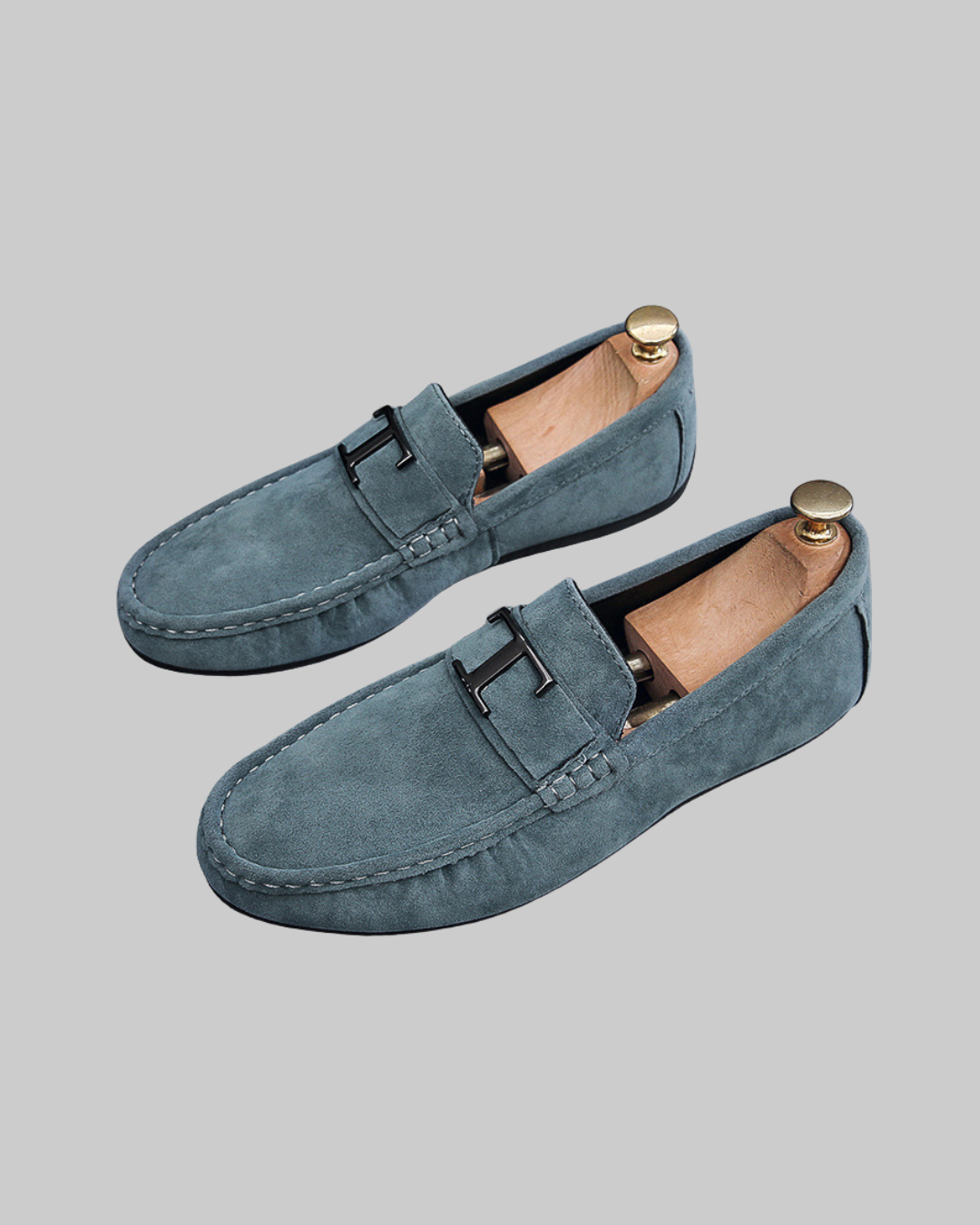 Men's Mid Top Casual Loafers in blue.