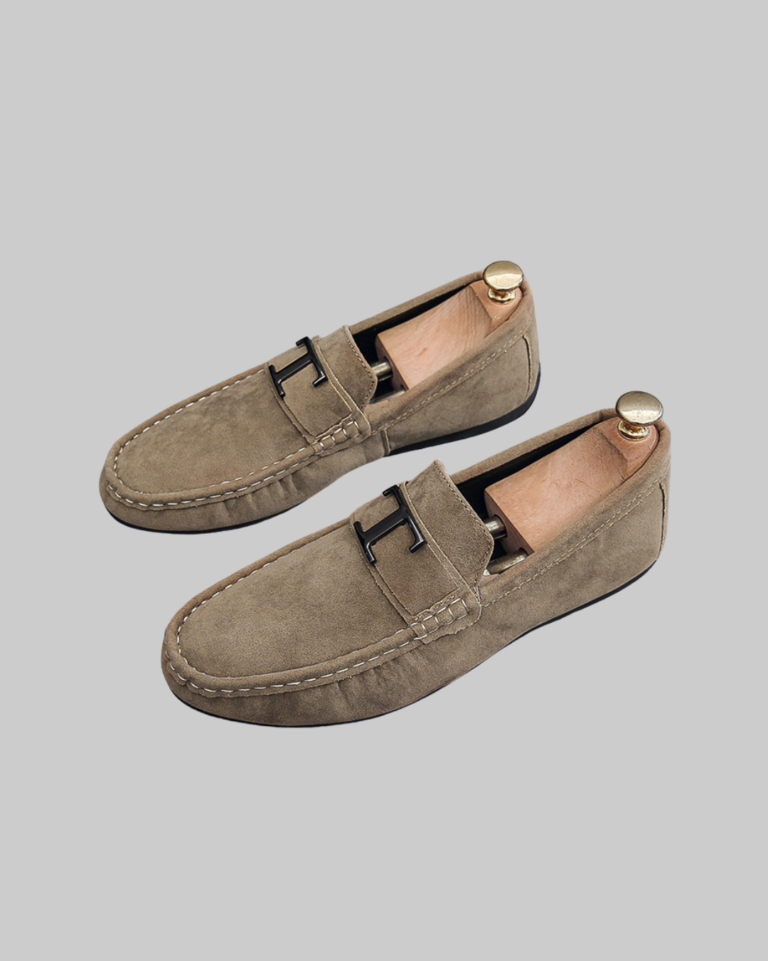 Men's Mid Top Casual Loafers in khaki.