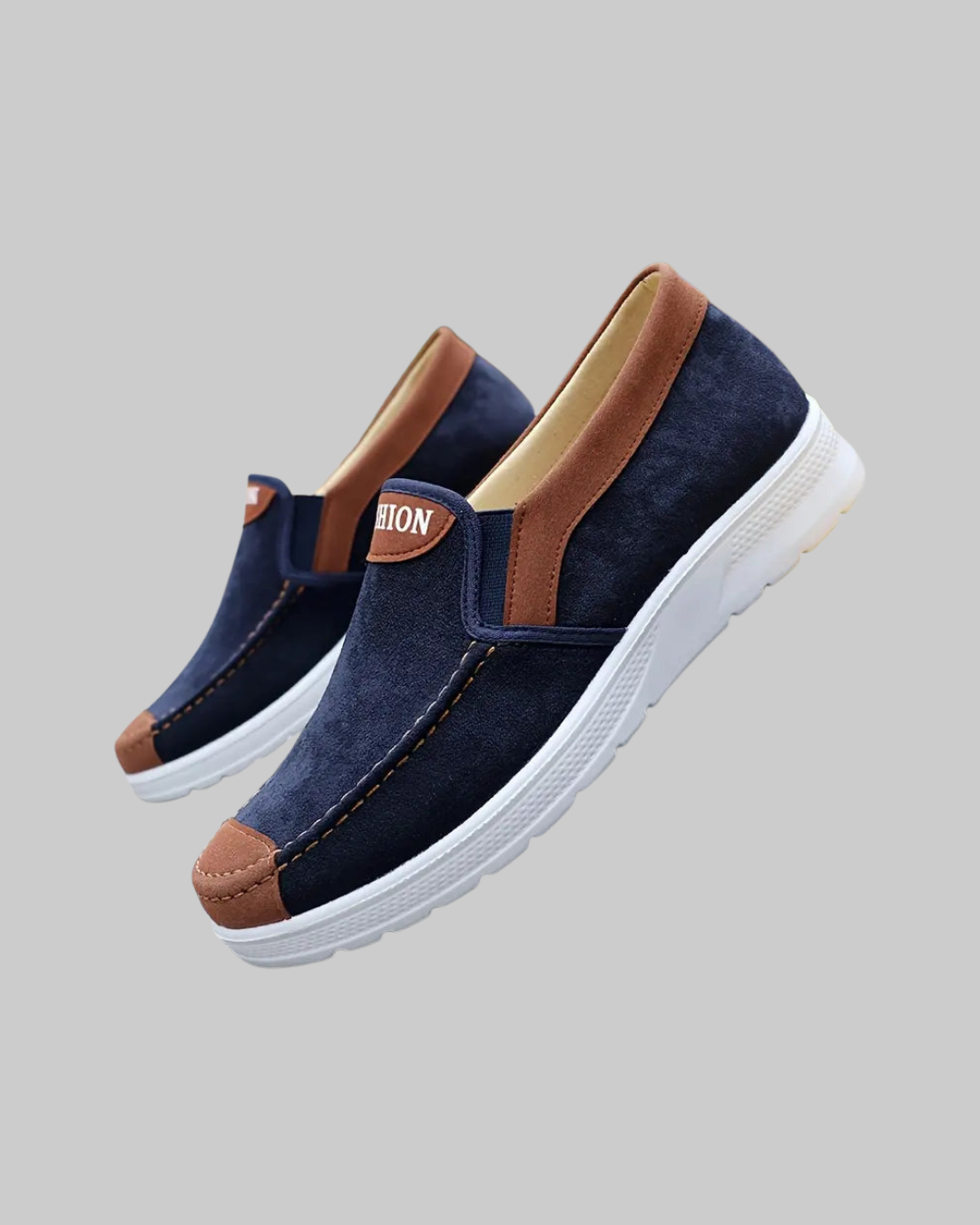 Men's Minimalist Slip-On Loafers in blue.