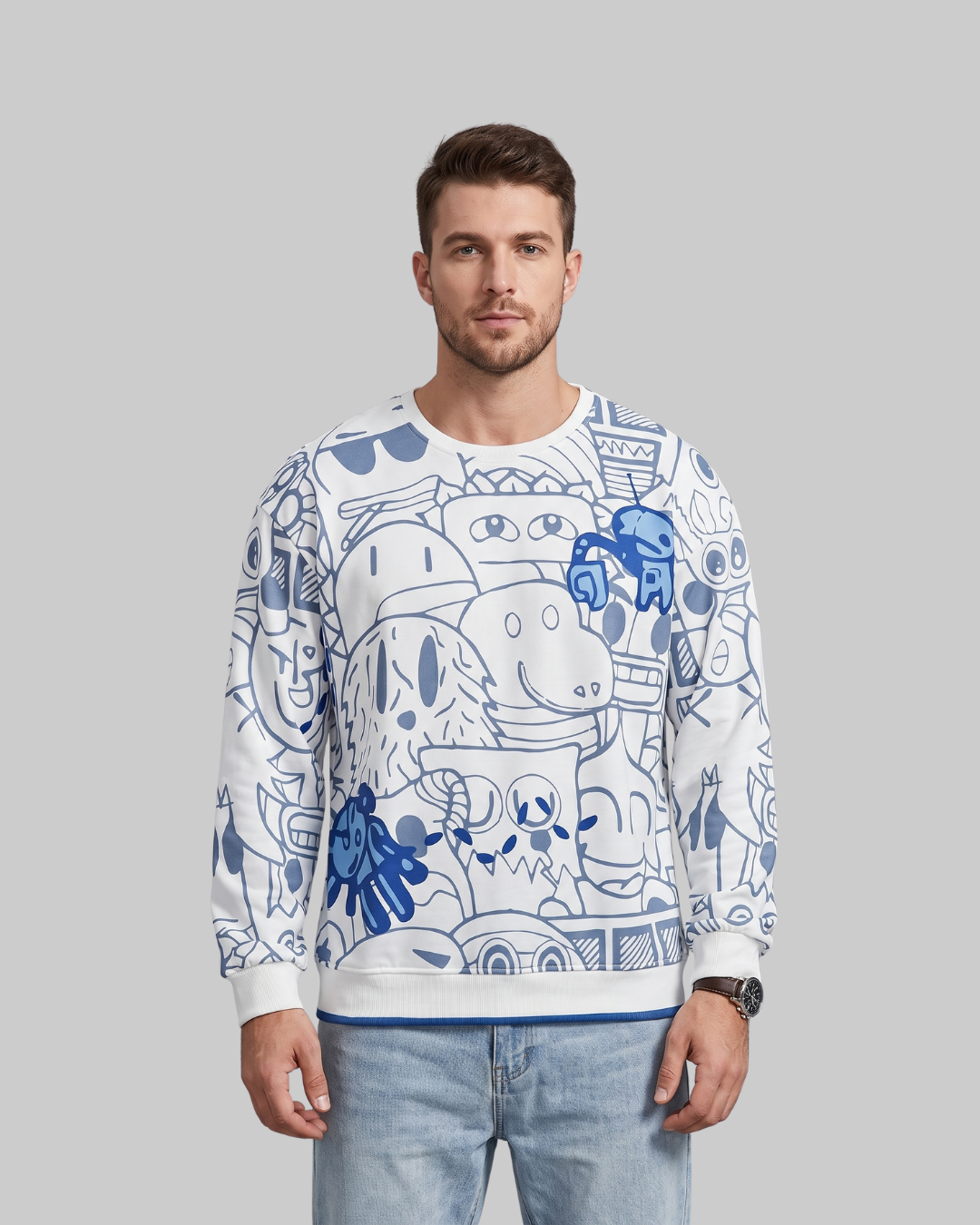 Men's Oversized Graphic Sweater