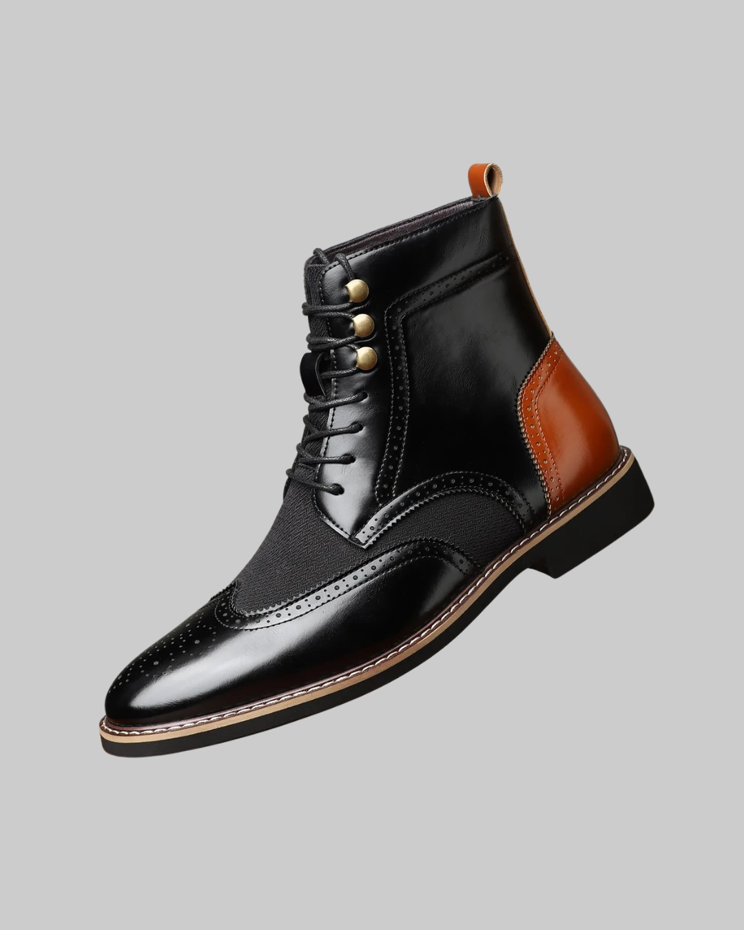 Men's Oxford Style Boots in black.