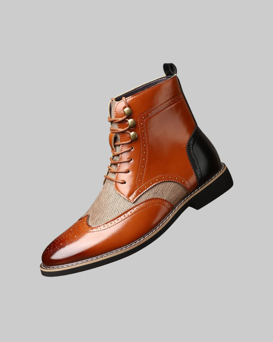 Men's Oxford Style Boots in brown.