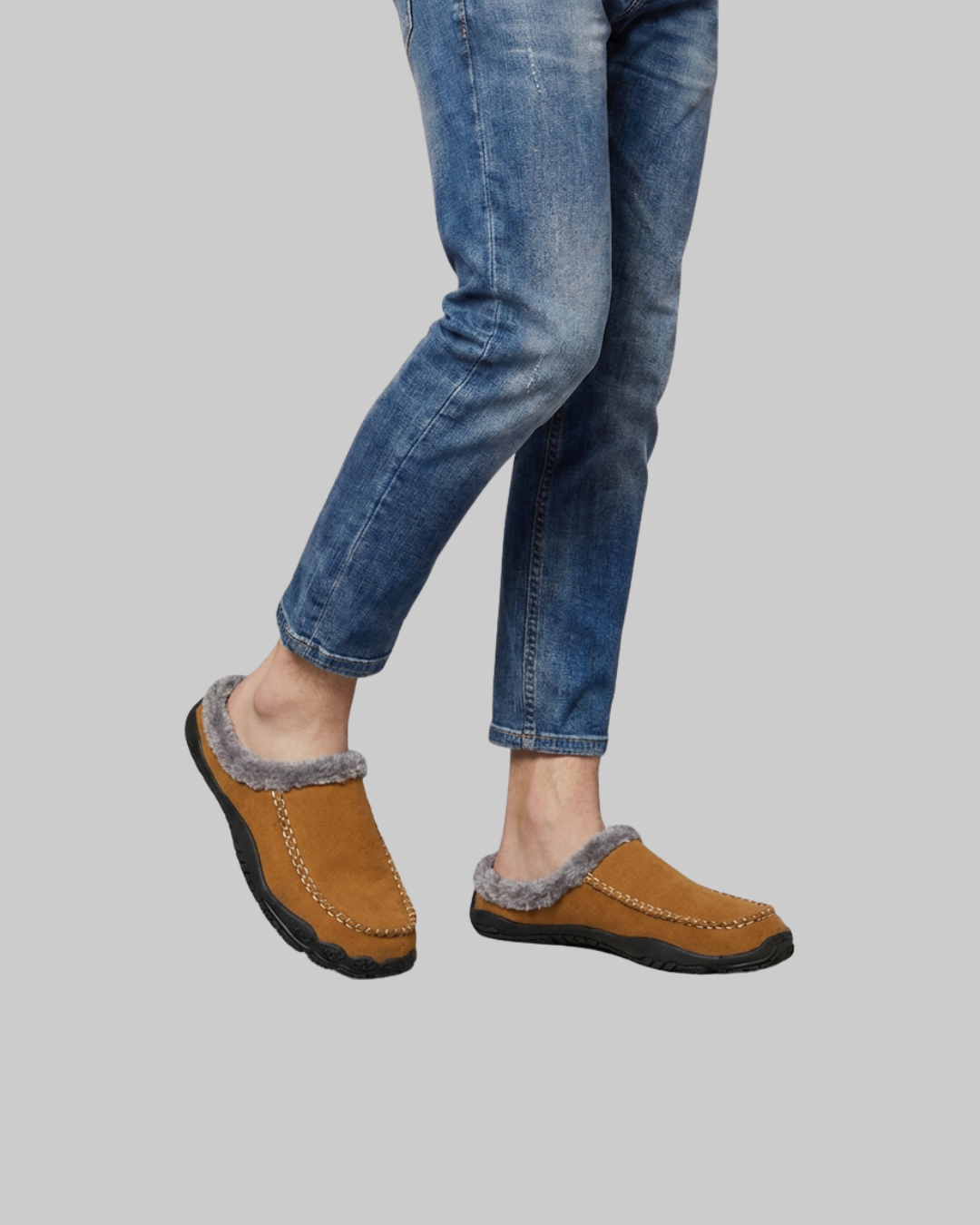 Men's Plush Lined House Slippers