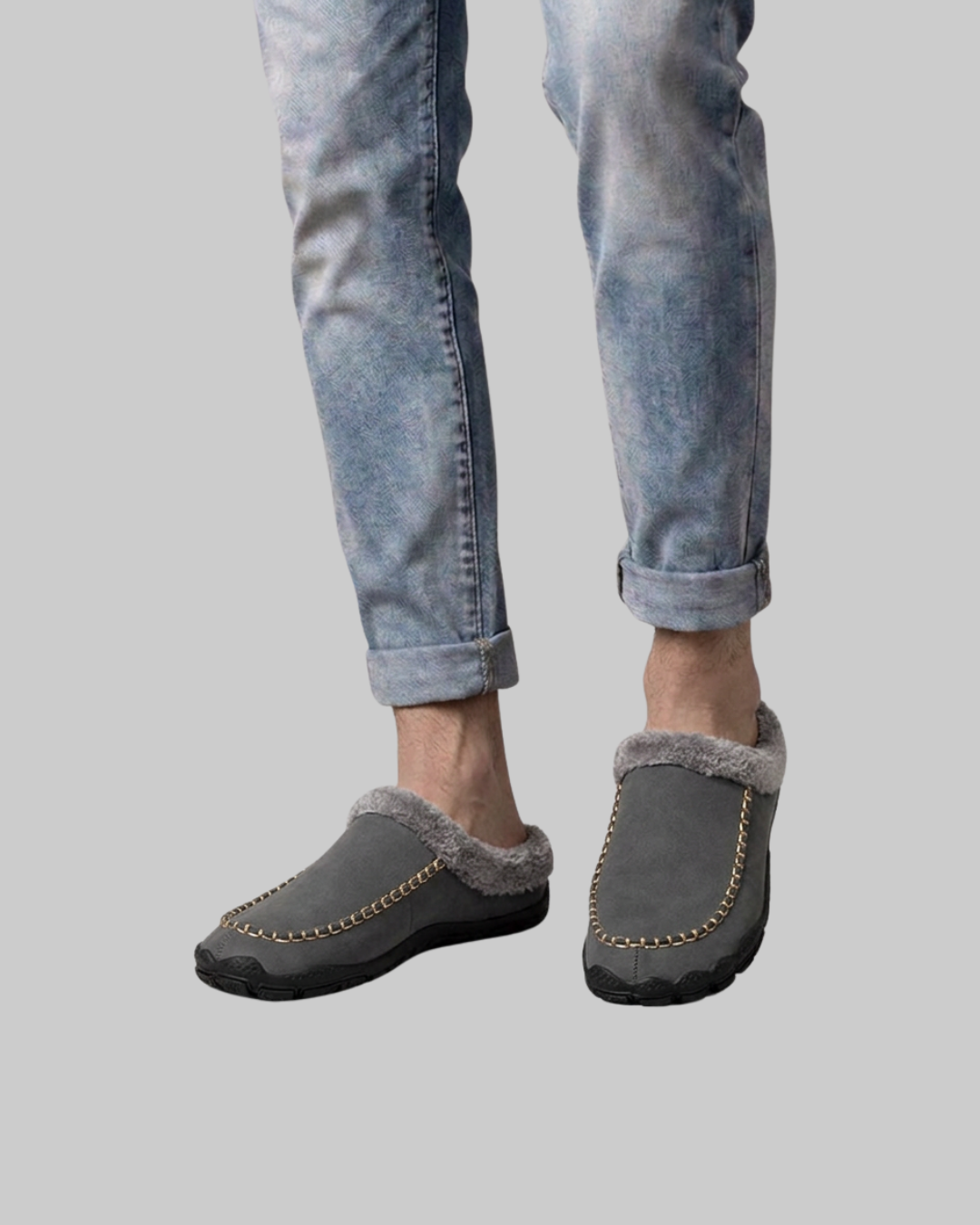 Men's Plush Lined House Slippers