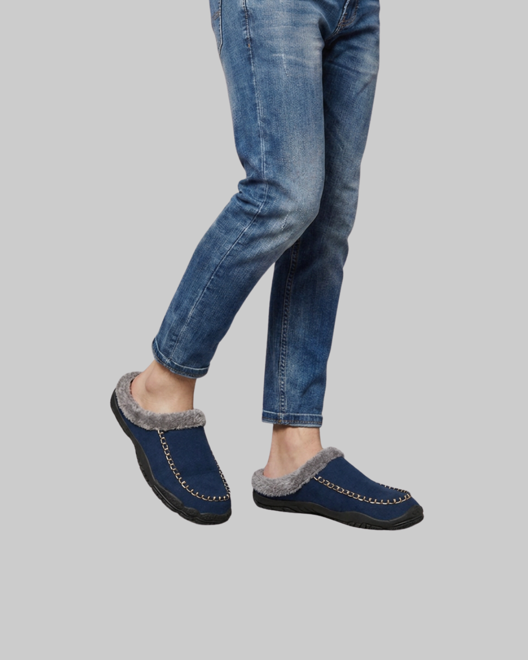 Men's Plush Lined House Slippers
