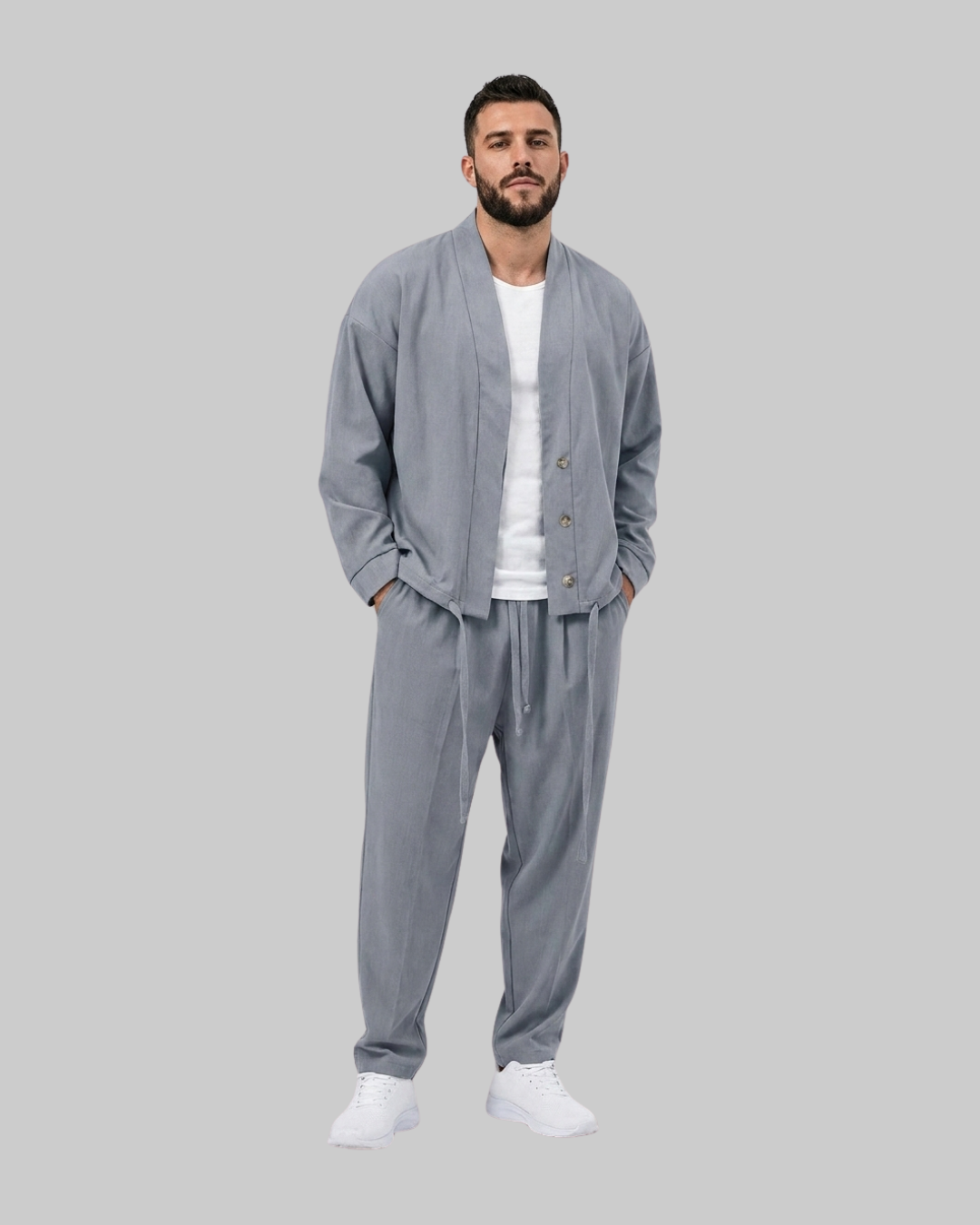 Men's Relaxed Cardigan Tracksuit Set